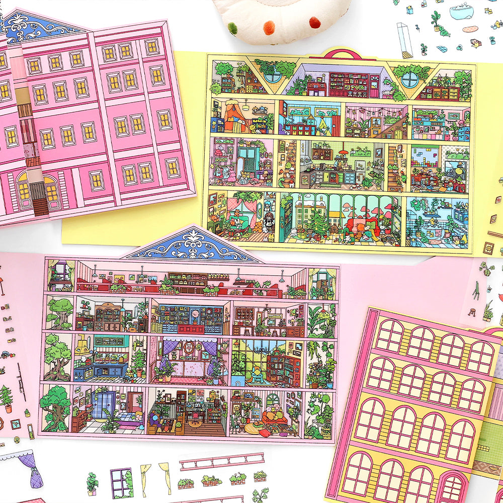 [La Vie En Rose Hotel]Big Size 3D scene stickers for DIY