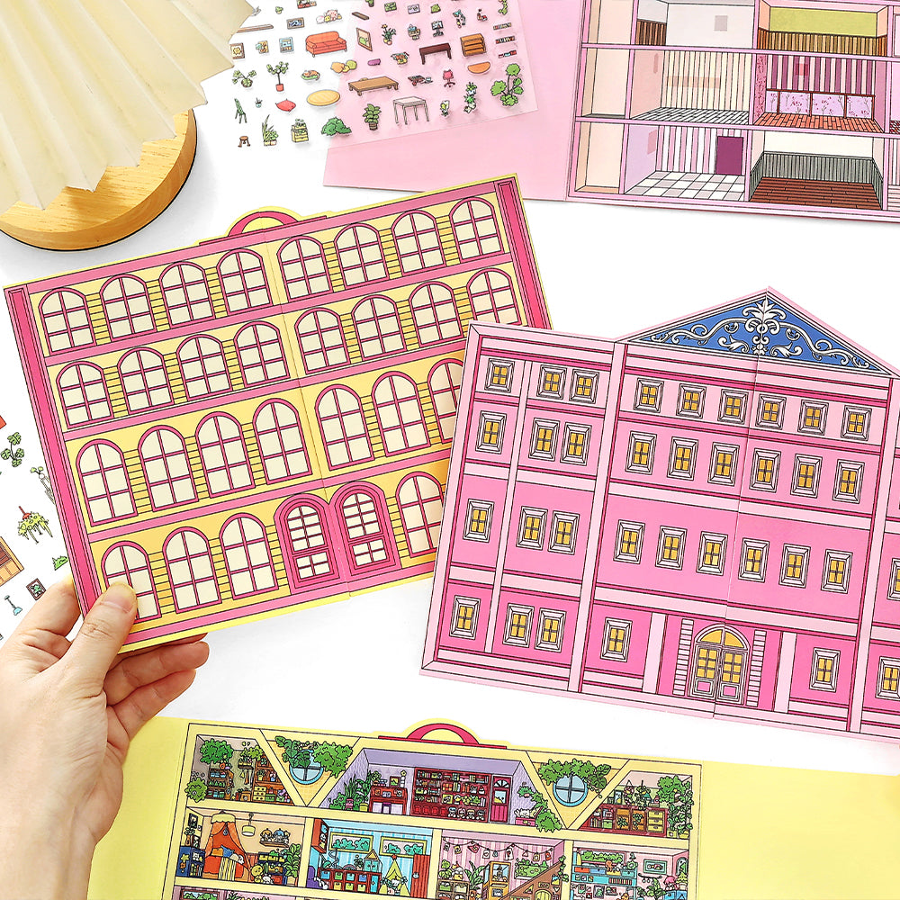 [La Vie En Rose Hotel]Big Size 3D scene stickers for DIY