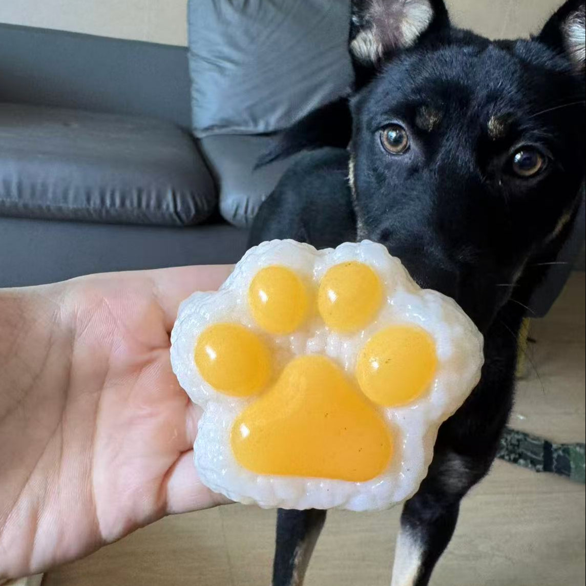 Paw-Shaped Rice Ball Squishy Toy - Cute Dog Paw Stress Relief Fidget Sensory Toy