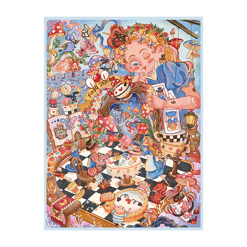 Alice In Wonderland 3 theme stickers- 3D Miniature Theme Scene stickers,stress relief DIY
