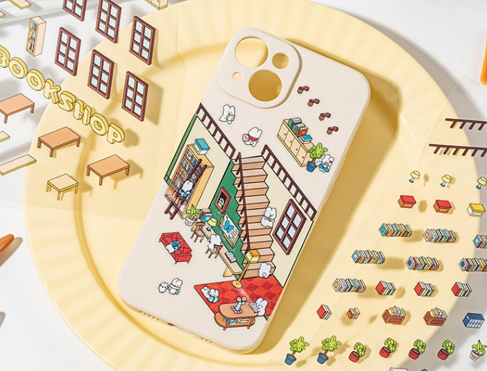[BOOK STORE + SUPERMARKET]Miniature Scene 3D Sticker, DIY project and stress relief