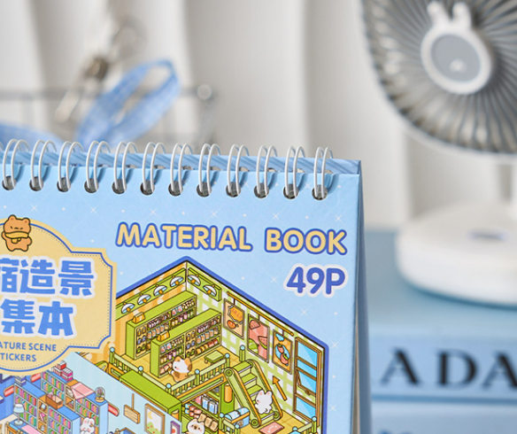 [Morden Mall]3D Miniature Theme Scene stickers Collection Book, Creative Crafting, Stress Relief, Ideal for DIY projects and home decor Ornaments Artistic