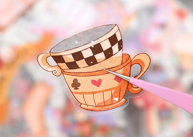 Alice In Wonderland 3 theme stickers- 3D Miniature Theme Scene stickers,stress relief DIY